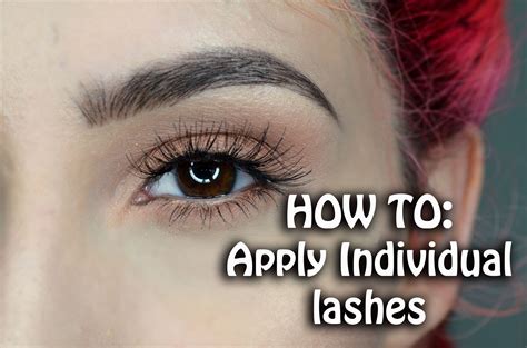 Apply glue to the eyelash. Pin on makeup
