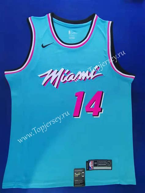 Nike men s miami heat dwyane wade dri fit city edition swingman. City Edition 2019-2020 Miami Heat Light Blue #14 NBA Jersey-Miami Heat| topjersey