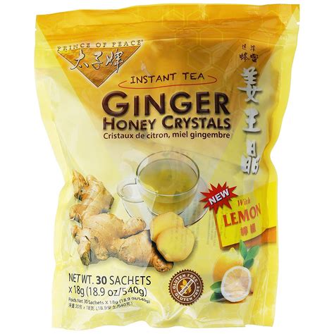 Prince Of Peace Ginger Honey Crystals With Lemon Instant Tea 30 X