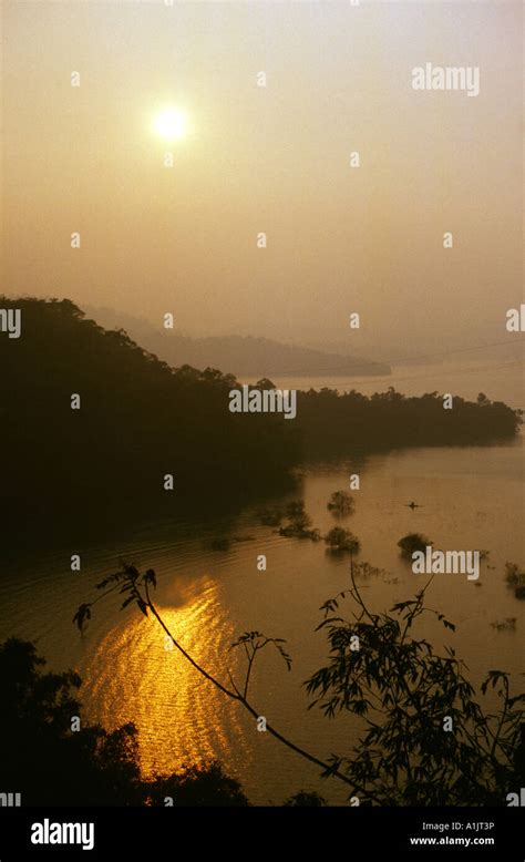 Sun Moon Lake Taiwan Evening Sunset Stock Photo Alamy