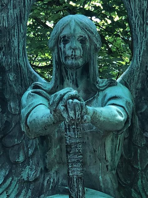 Weeping Angel Close Up In Lake View Cemetery Cleveland Ohio In 2021