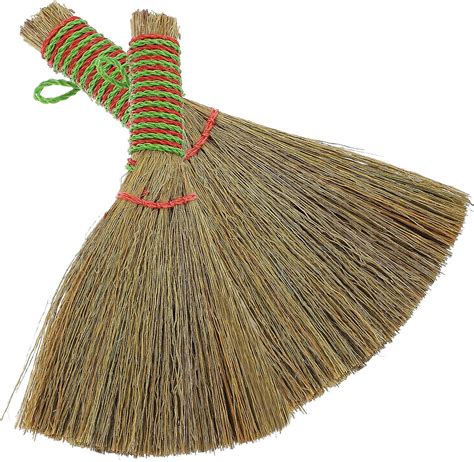 Fomiyes Palm Broom Small Natural Whisk Broom 2pcs Retro