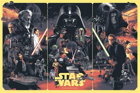 Wallpaper Star Wars Collage Movie Poster R2 D2 Darth Vader Boba