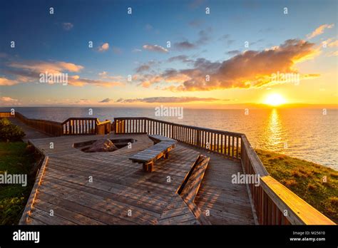 Hallett Cove Park Boardwalk At Sunset South Australia Stock Photo Alamy