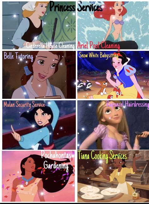 Disney Princess Services Who Would You Hire👑💁🏽‍♀️ Disney Princess