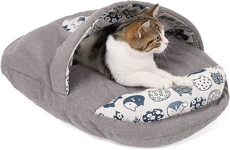 Cat Sleeping Bag Washable Self Warming Kitten Bed Mat Cat Bed Pad Nest