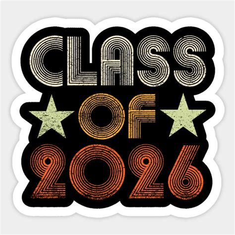 Class Of 2026 Retro Vintage Senior Graduation Class Of 2026 Sticker
