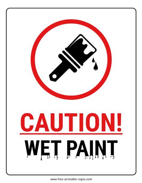 Printable Wet Paint Signs Printable Word Searches