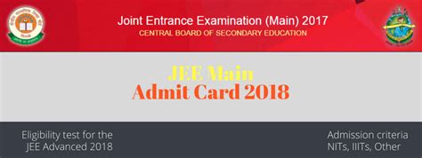 Candidates can download jee main admit card august 2021 at jeemain.nta.nic.in. JEE Main Admit Card 2018 Download: Available Hall Ticket From 12 March
