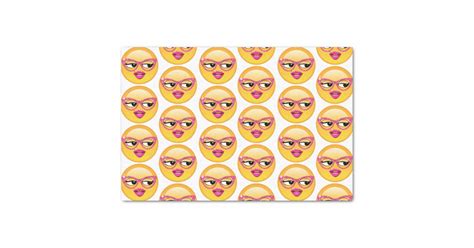 Emoji Flirty Girl Id227 Tissue Paper Zazzle