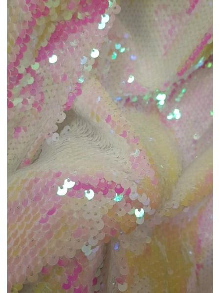 Showtime Fabric All Over Stitched Sunset Hologram Heavy Stretch Sequins