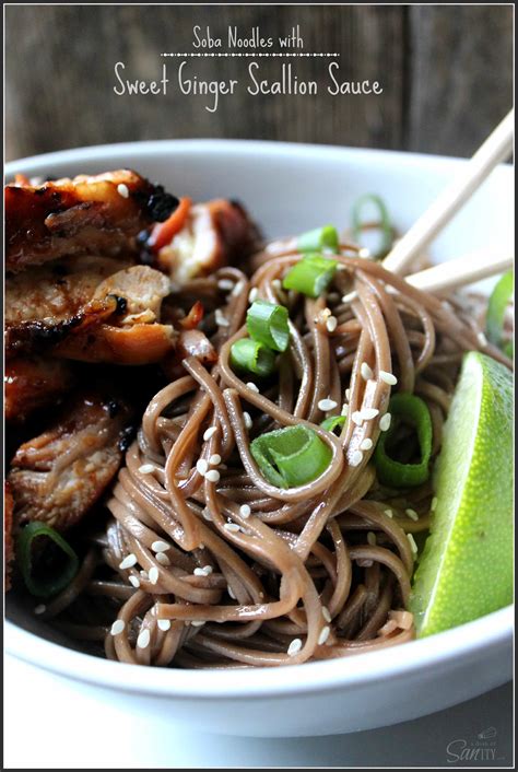 Soba Noodles With Sweet Ginger Scallion Sauce