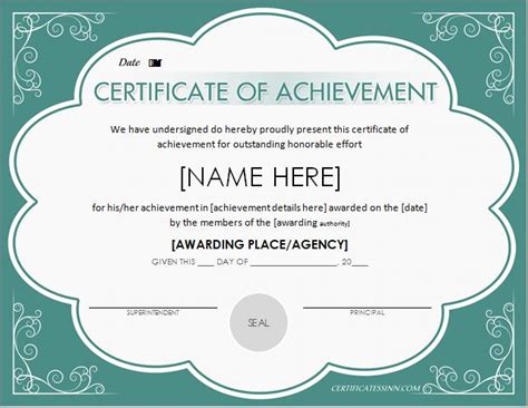 Certificates Of Achievement For Word Professional Certificate Templates