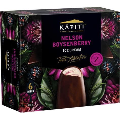 Buy Kapiti Ice Cream On Stick Boysenberry Minis 60ml Each 6pk Online At