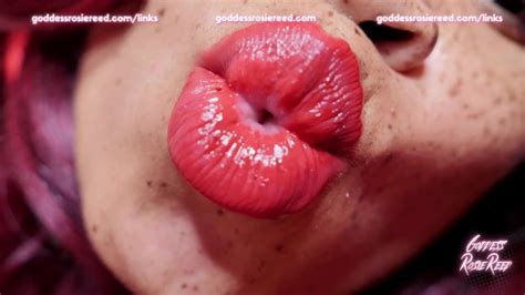 Goddess Rosie Reed Lipstick Mouth Fetish Worship Ebony Lips