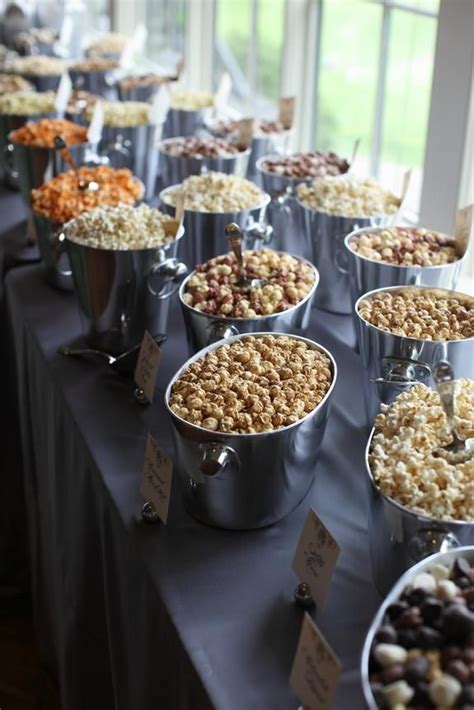 Popcorn Bar At Wedding Reception