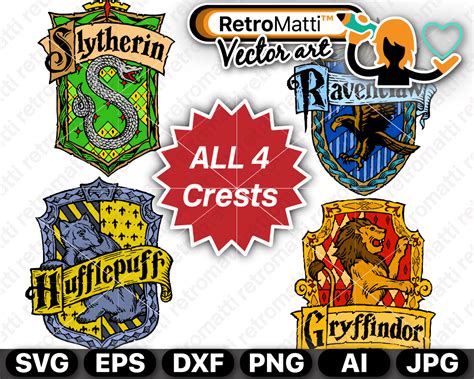 Free Svg Harry Potter Hogwarts Crest Svg 16321 Dxf Include