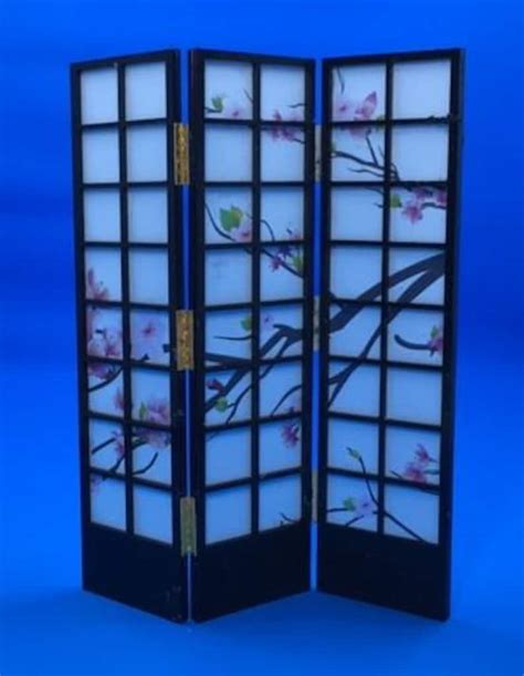 Dollhouse Miniature Japanese Shoji Screen Kit With Cherry Etsy