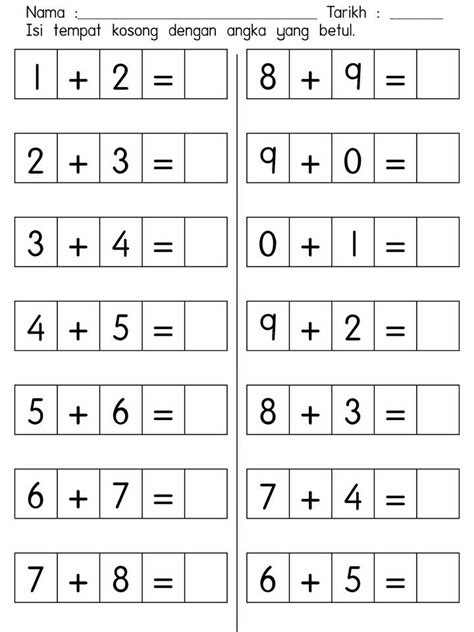 Persembahan hafalan sifir 1 hingga 12 tadika assakinah kelas 6 tahun. Lembaran Kerja Matematik Prasekolah Operasi Tambah Dan ...