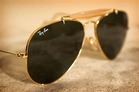 Vintage Classic Bandl Ray Ban Aviator Sunglasses With Gold Frame