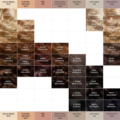 Schwarzkopf Hair Colour Shades Chart