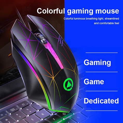 Yindiao G6 Wired Gaming Mouse 1200dpi Usb Rgb Backlit Ergonomic Gaming