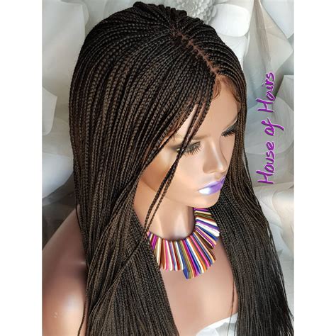 Handmade Glueless Braided Lace Front 13x6 Wig Million Plaits Braids