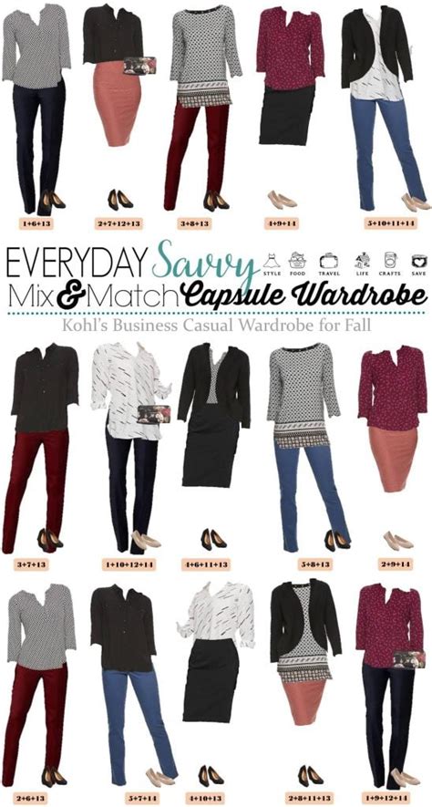 Kohls Fall Business Casual Capsule Wardrobe Business Casual Outfits