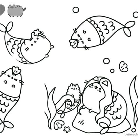 Pusheen Coloring Pages Beach Essentials Free Printable Coloring Pages