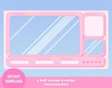 Twitch Pink Pixel Pop Up Box Stream Overlay Package Panels Etsy