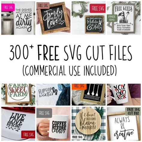 300 Free Commercial Use Svg Cut Files For Silhouette Portrait Or Cameo