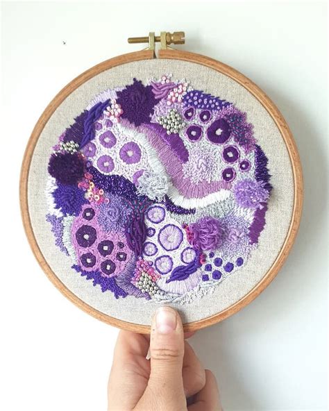 Abstract Embroidery Captures The Organic Textures Of Coral Reefs