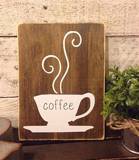 Coffee Sign Rustic Kitchen Decor Coffee Bar Sign Cafe Etsy Grape