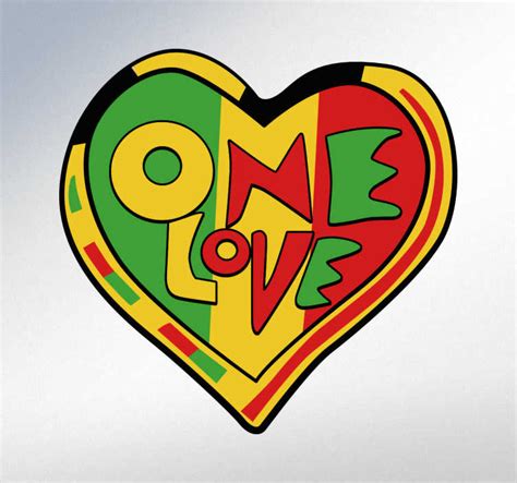 One Love Rasta Wall Sticker Tenstickers