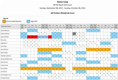 12 Hour Shift Calendar Templates