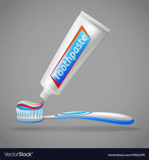 Toothbrush And Toothpaste Design Icons Royalty Free Vector