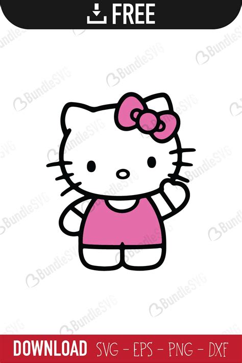Hello Kitty SVG Cut Files Free Download | BundleSVG.com