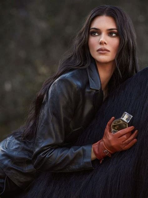 Kendall Jenner Fragrance Black Leather Jacket Kendall Jenner