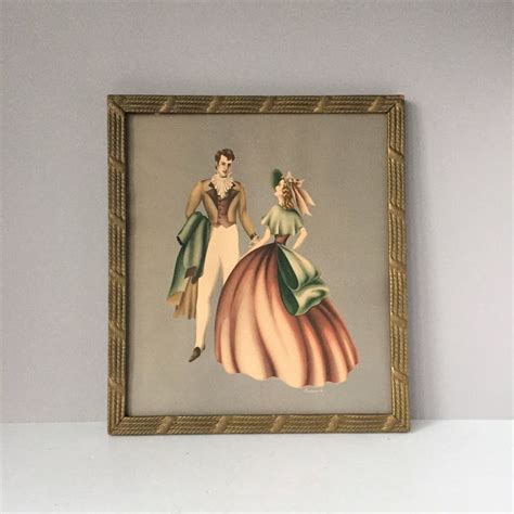 Vintage Framed Print By Turner 1940s Courting Couple Etsy