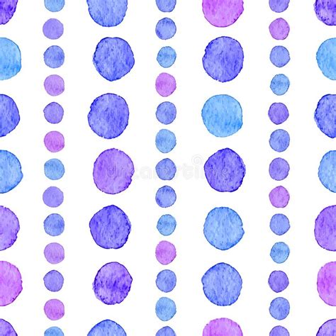 Seamless Watercolor Dots Pattern Stock Vector Illustration Of Blue