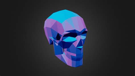Low Poly Skull Download Free 3d Model By Vladimir E Room42