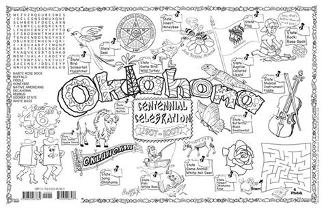 Oklahoma Symbols And Facts Funsheet Pack Of 30 How To Draw Hands