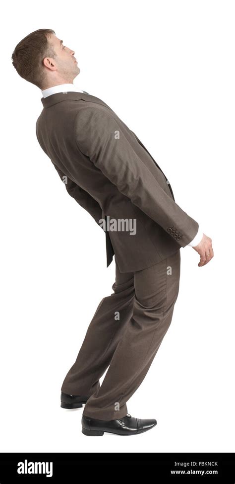 Businessman Bending Back Stock Photo Alamy