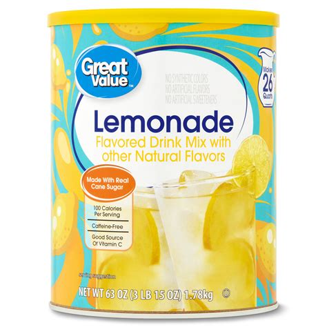 Great Value Drink Mix Lemonade 63 Oz