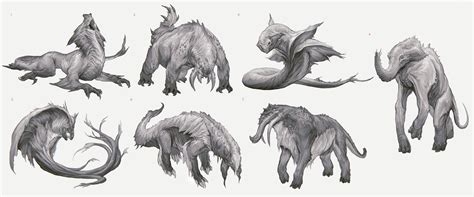 Artstation Grootslang Sketches Yefim Kligerman Alien Creatures