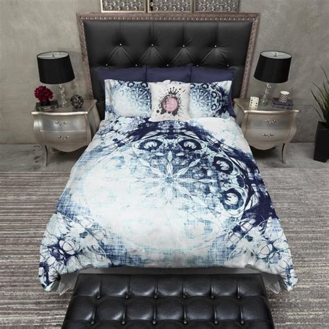The most common bohemian bed set material is cotton. Boho Blue Ombre Mandala Bedding - Ink and Rags