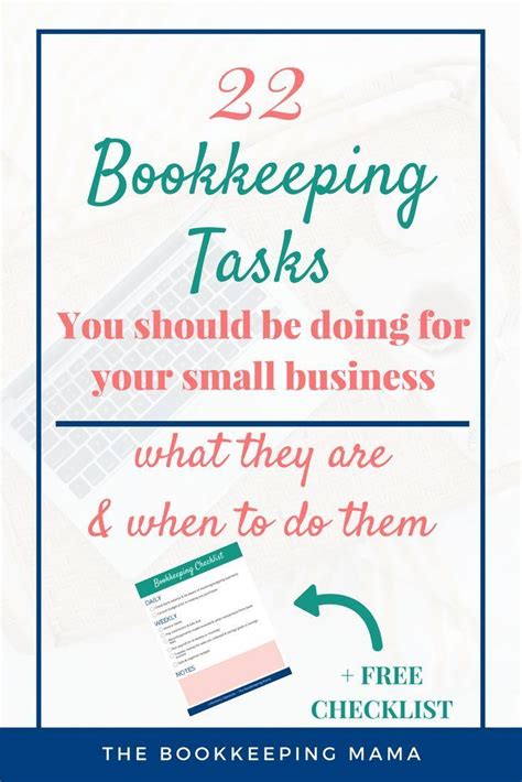 Bookkeeping Tasks What To Do And When Free Checklist Bookkeeping