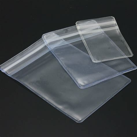 100x Clear Back Lockable Zip Pockets Self Sealed Ebay