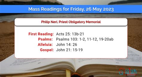Daily Mass Readings 26th May 2023 Friday