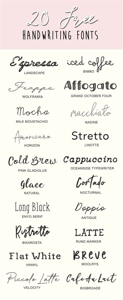 20 Free Handwriting Fonts Free Handwritten Fonts Free Fonts